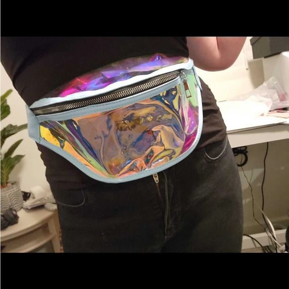 Pastel Iridescent Holographic Waist Belt Shoulder Belt-bag Fanny Pack - Picture 15 of 16
